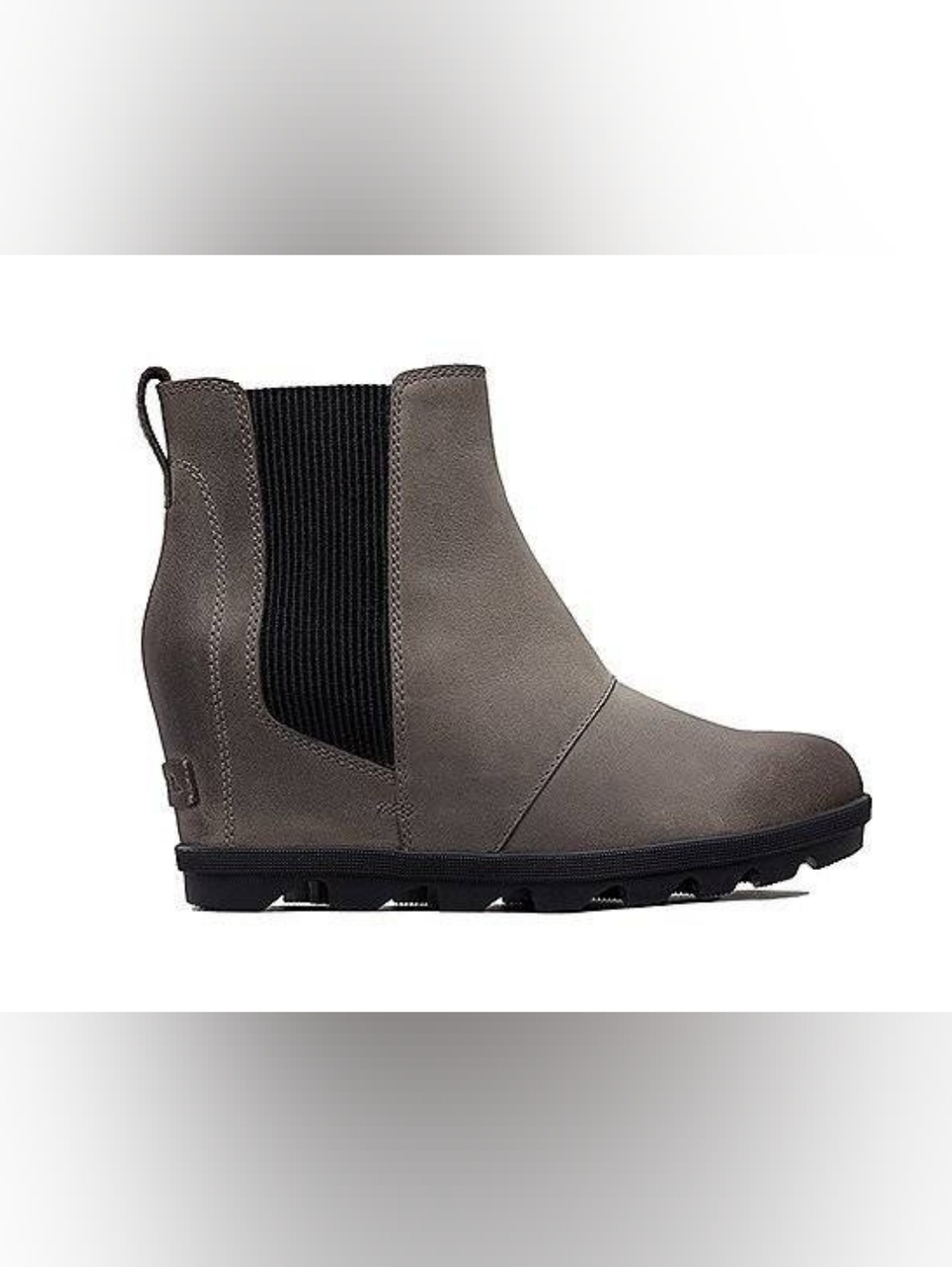 Sorel Joan Of Artic Leather Wedge Boots Gray Sz 9